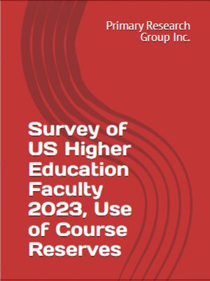 cover image of Survey of US Higher Education Faculty 2023: Use of Course Reserves